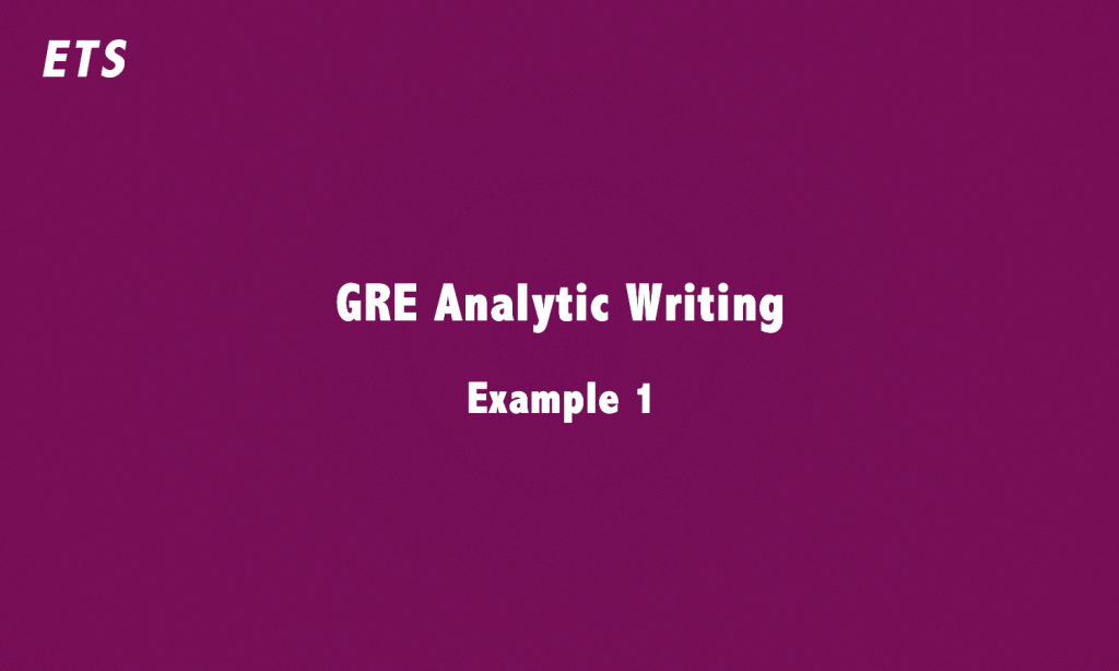GRE analytic writing