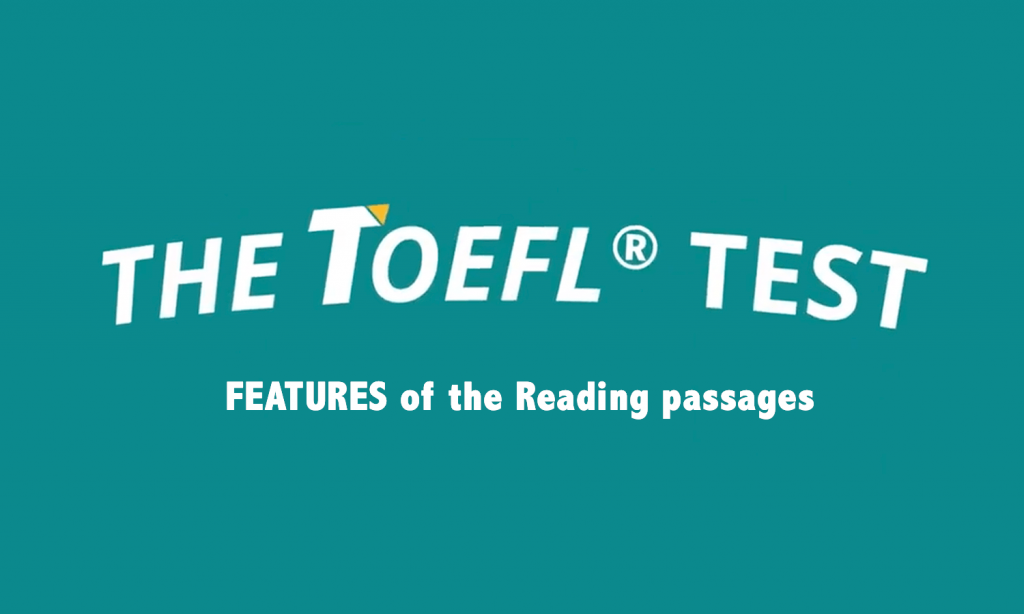 Features of the TOEFL reading passages